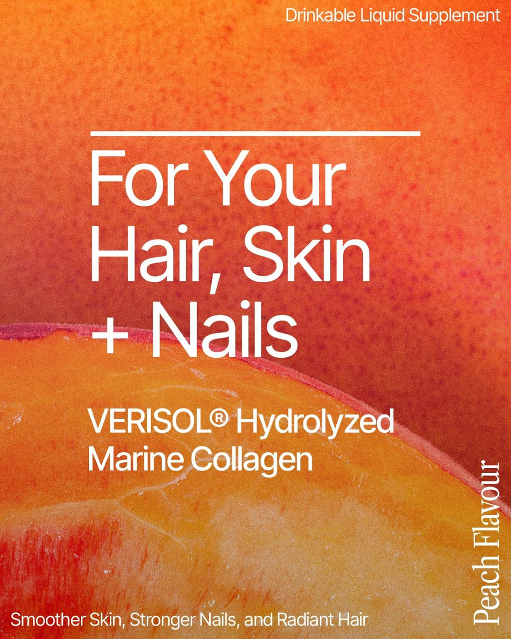 BeMe Liquid Collagen for Women - 2500mg Verisol Collagen Liquid with Biotin, CoQ10 & Vitamin C - Clinically Proven Collagen Peptides for Hair, Skin & Nails - 30 Peach Sachets