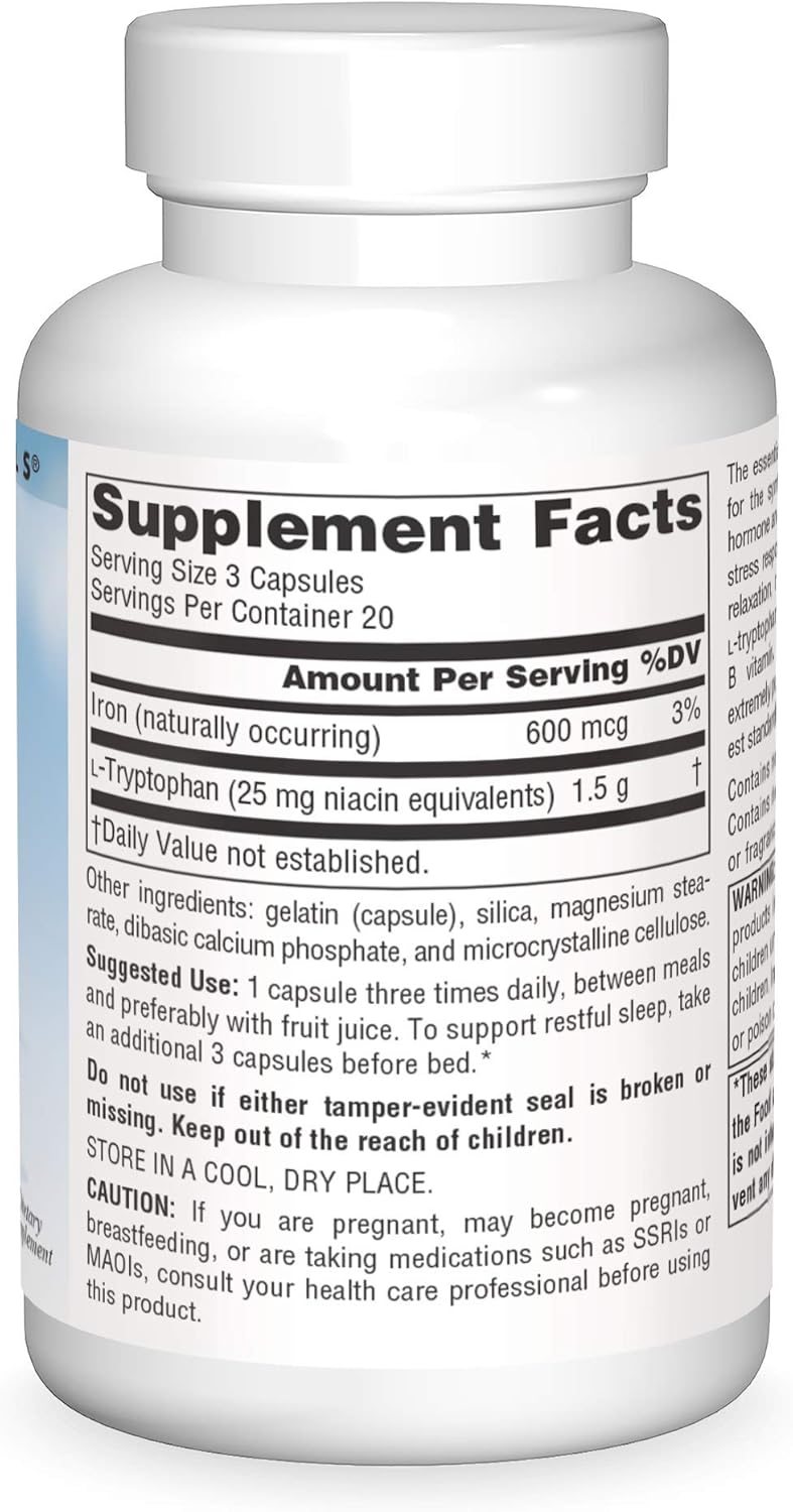 Source Naturals Serene Science L-Tryptophan 500 mg - 60 Capsules