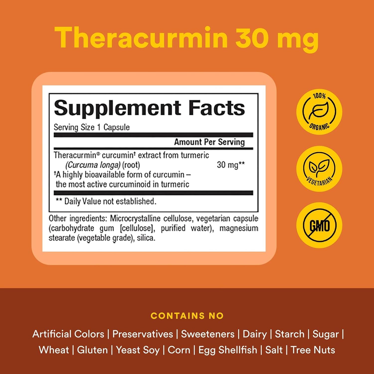 Natural Factors, CurcuminRich Theracurmin, 30 mg, Formulated for Superior Absorption, 60 Count (Pack of 1)