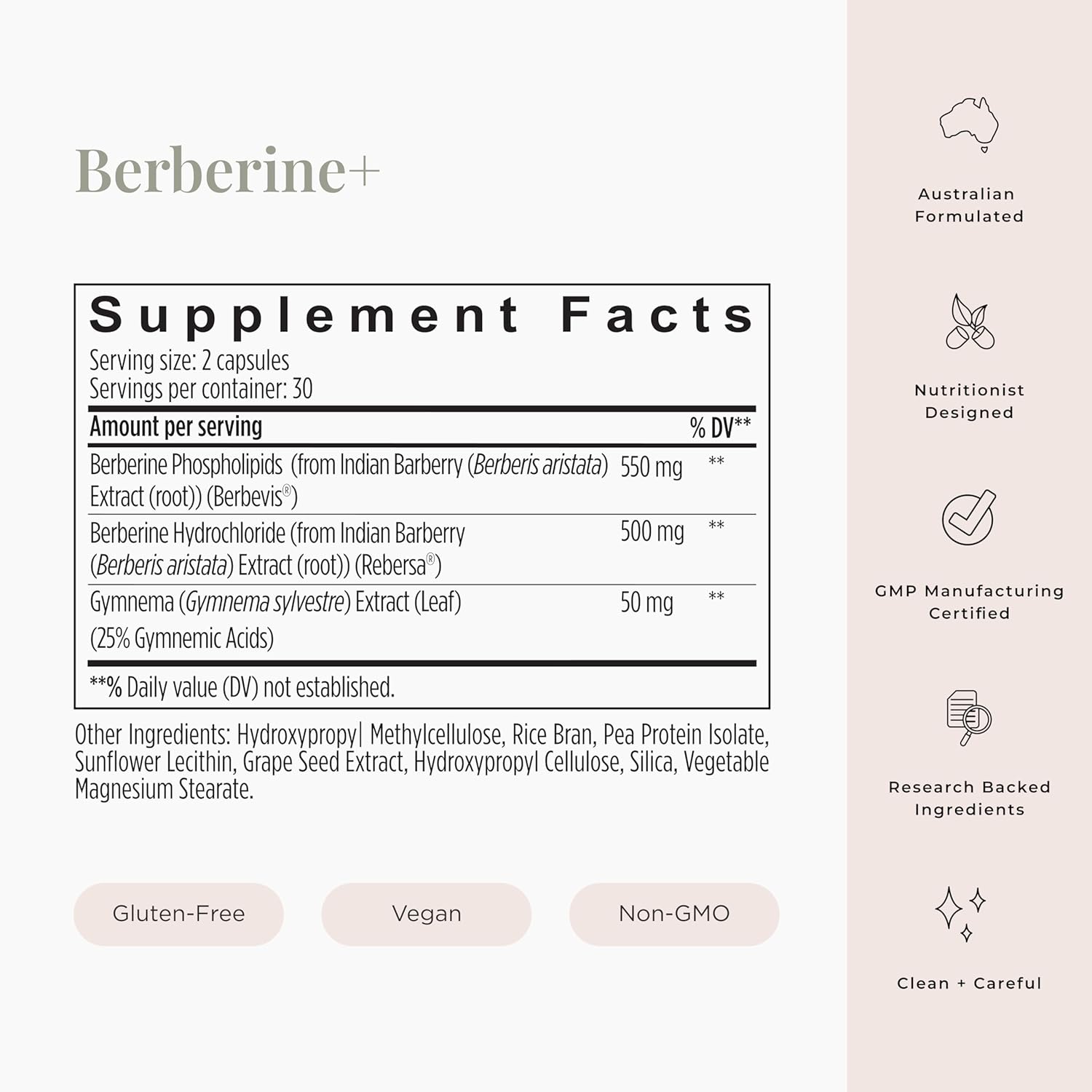 JSHealth Vitamins Berberine+ Formula — Berberine Supplement for Metabolic Health — Vegan, Gluten-Free & Non-GMO. (60 Tablets)