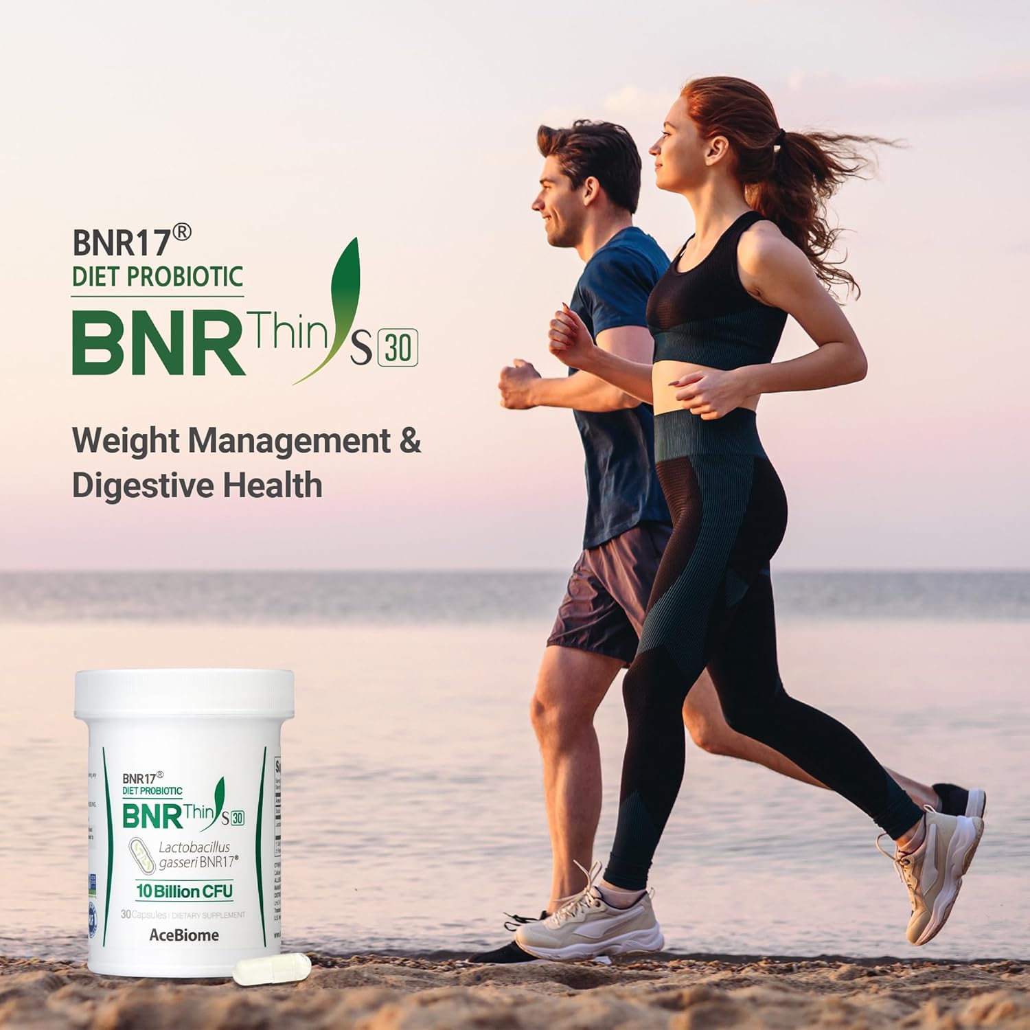 BNRThin S30, Lactobacillus Gasseri BNR17, 10 Billion CFU Guaranteed, 30Capsules