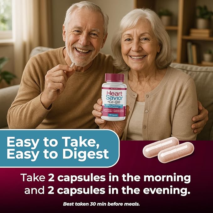Natural Supplement with CoQ10, Red Yeast Rice, Niacin, Policosanol and Guggul. The Natural Way. by New Health Plus 60 MG Co-Q10 (120 caps)