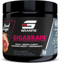 Granite Nutrition GigaBrain Nootropic Energy Powder – Cereboost, Alpha-GPC & ElevATP – Cognitive Focus Supplement for Sustained Energy & Performance – Blood Orange, 30 Servings