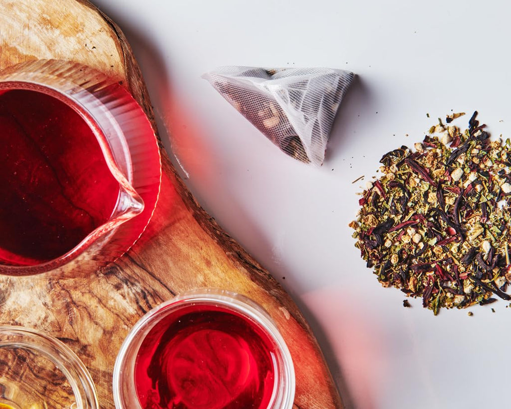 Grace Farms Organic HIBISCUS ORANGE Herbal Tea (100 Enveloped Pyramid Sachets w/String & Tag) | Healthy and Caffeine Free | Organic, Fair Trade and Kosher Certified | Gives Back 100% of Profits