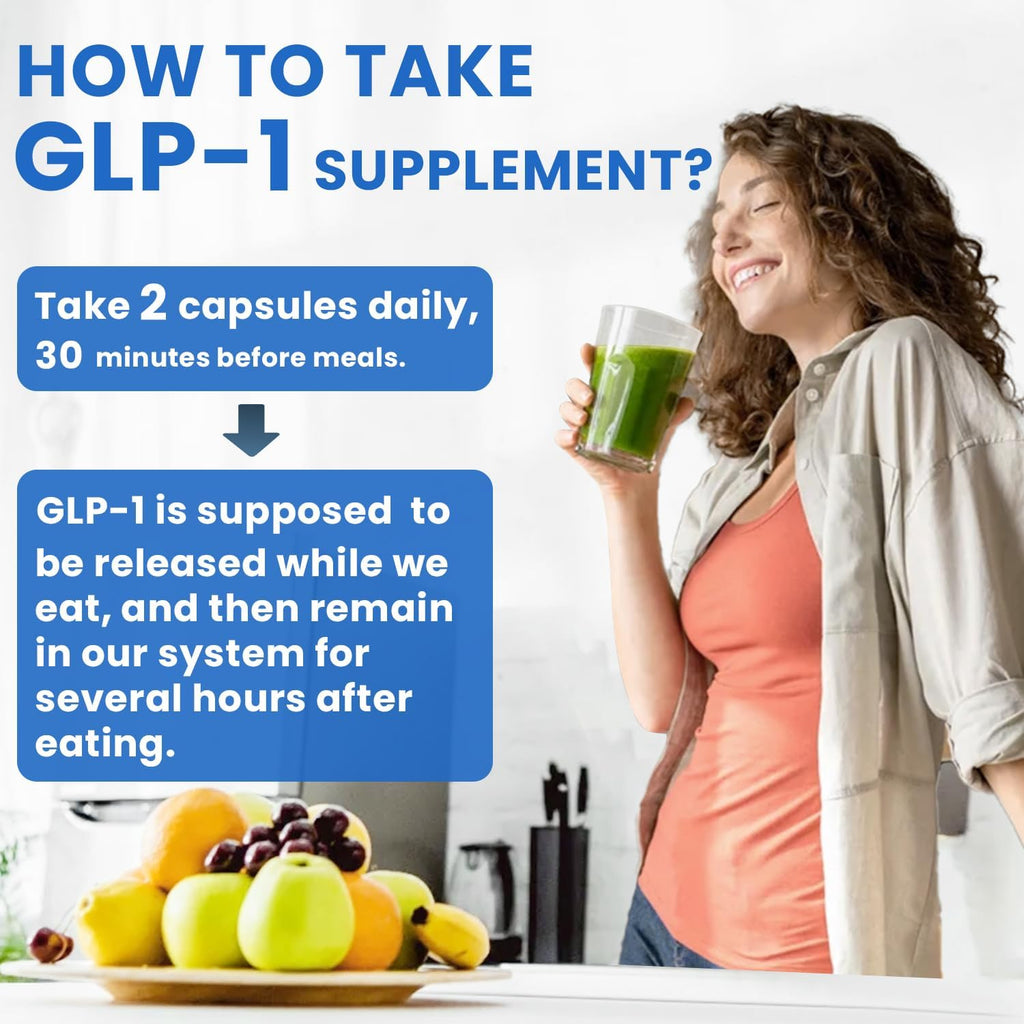 GLP-1 Supplement Support, GLP Activate Natural Formula for Women & Men, GLP-1 Supplement for Metabolic, Energy and Overall Health, Take Before Meal (60 Capsules)