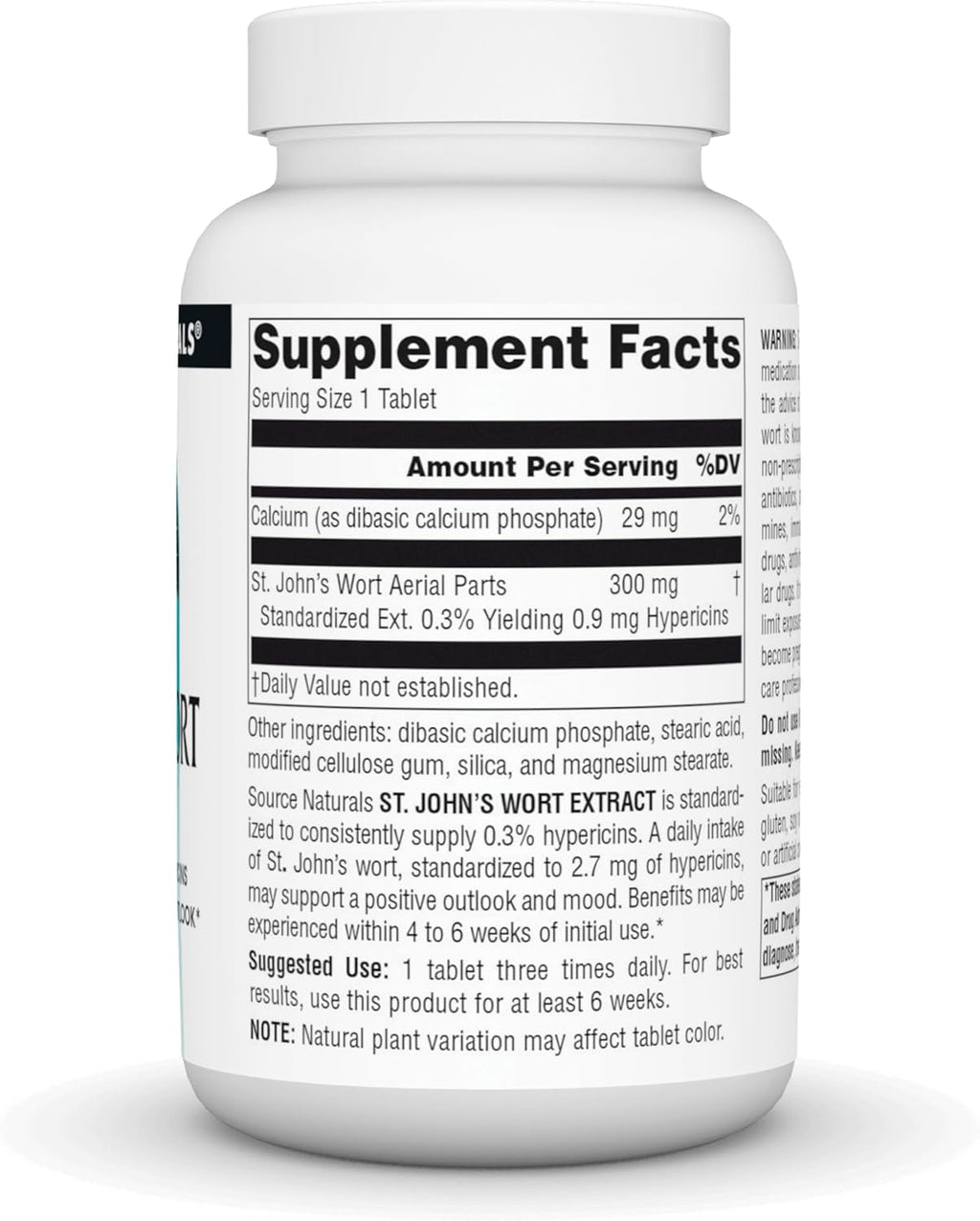 Source Naturals St. Johns Wort Extract 300 mg Supports a Positive Mental Outlook - 240 Tablets