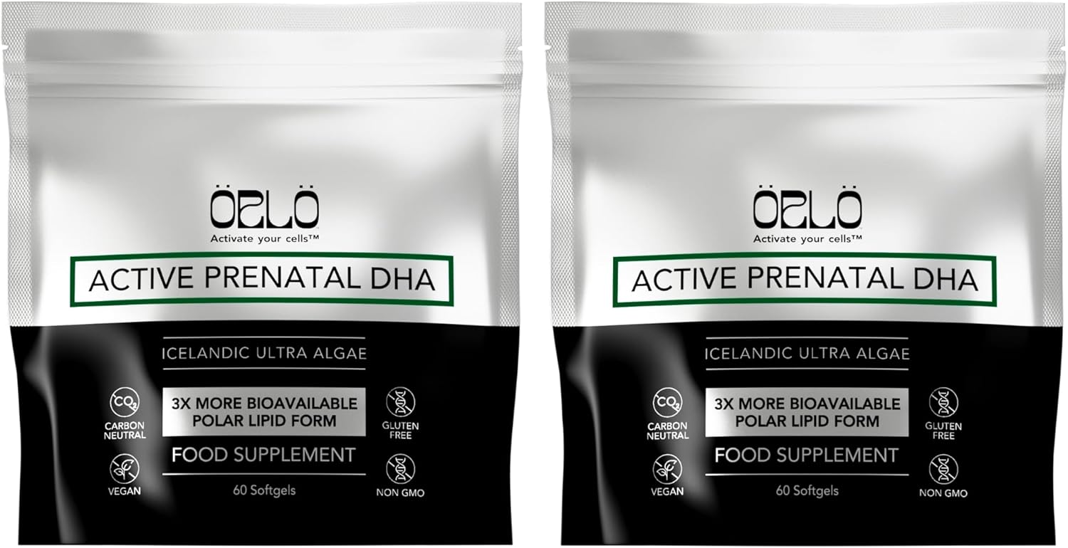Orlo PRENATAL DHA - Prenatal DHA Omega 3 Supplement - Triple Strength Omega3s - Vegan DHA & EPA Algae Omega-3 Oil - Supports Brain Development During Pregnancy & Lactation (120 Mini Softgels)