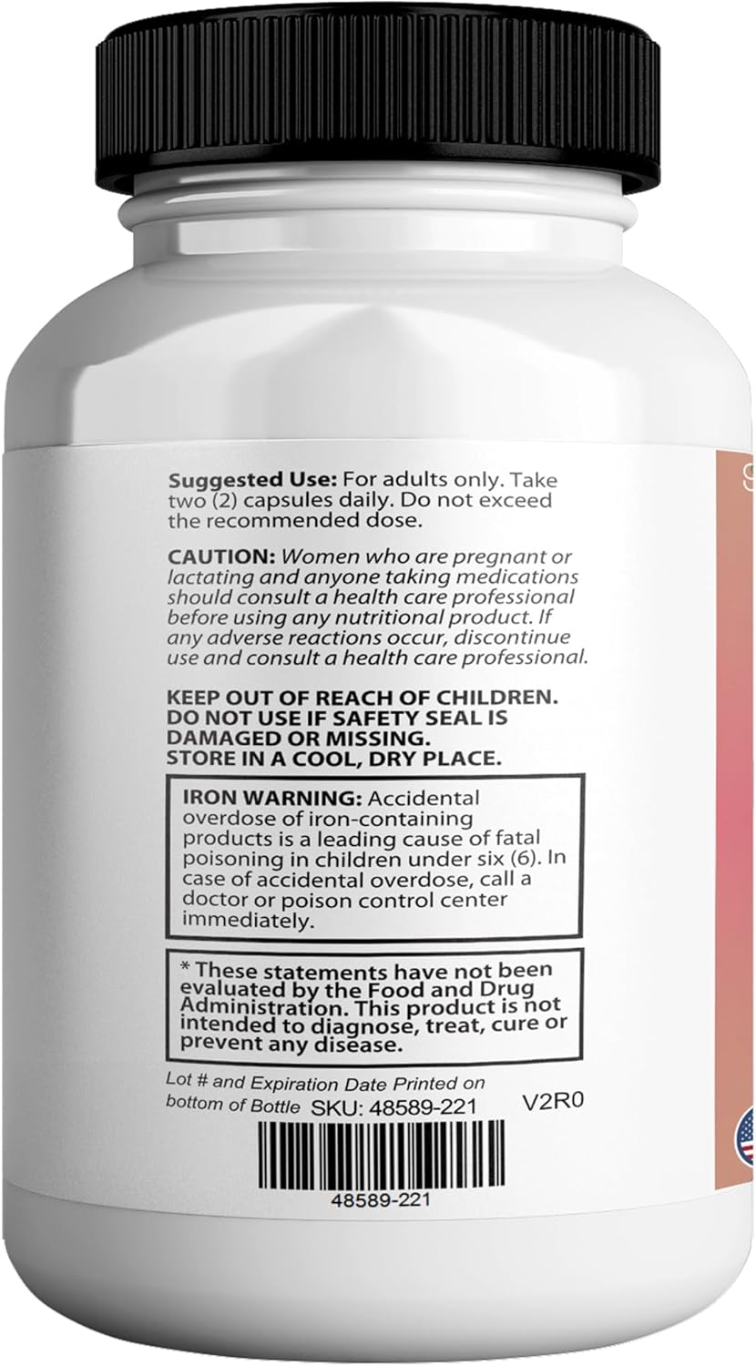ReFirmanceMax Hair Growth Supplement, 60 Capsules, with Biotin 5000mcg, Vitamins B12, Calcium, Saw Palmetto, 30 Day Supply (5)
