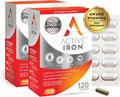 Active Iron Supplement 25mg – Clinically Proven to Increase Iron & Energy Levels – Gentle, Non-Constipating, Highly Absorbed – 120 Capsules