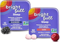 Natural Sleep Aid with Melatonin, Ashwagandha, Lemon Balm & L-Theanine – Cherry 32 Chewable Tablets + BlackBerry 32 Chewable Tablets