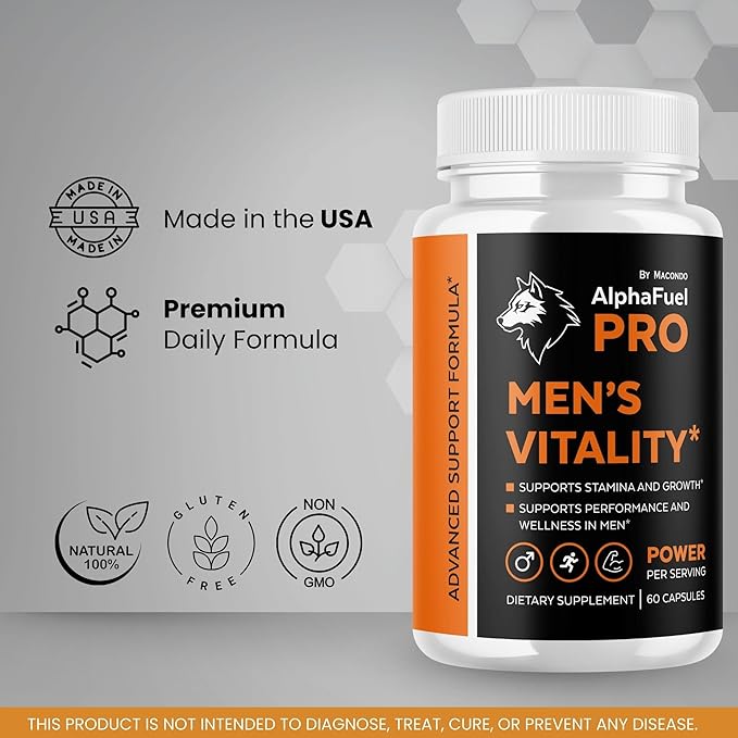 (5 Pack) Alpha Fuel Pro - AlphaFuel Pro Supplement Natural Support Capsules, AlphaFuelPro Vitamin Advanced Formula, Premium Multivitamin Overall Health Wellness - 300 Capsules for 5 Months