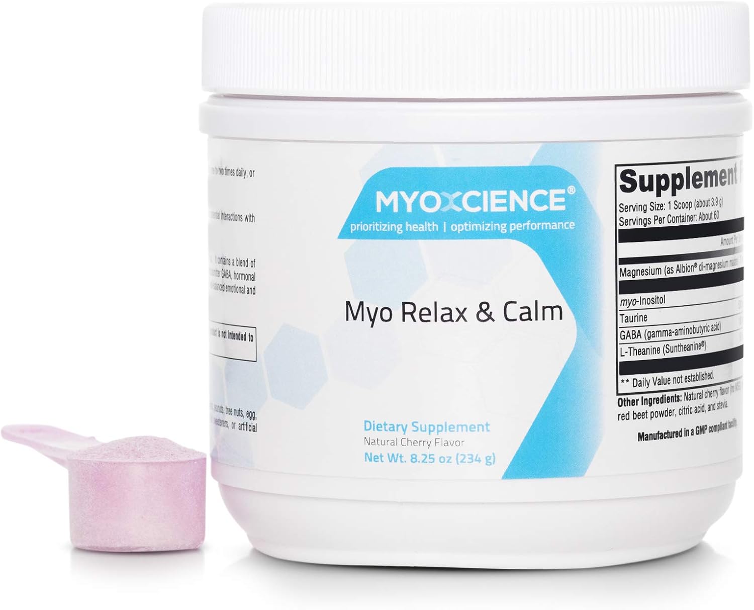 MYOXCIENCE Myo Relax & Calm | Myo-Inositol, L-Theanine, Taurine, Magnesium & GABA | Supports Sleep, Neurotransmitter & Hormone Support
