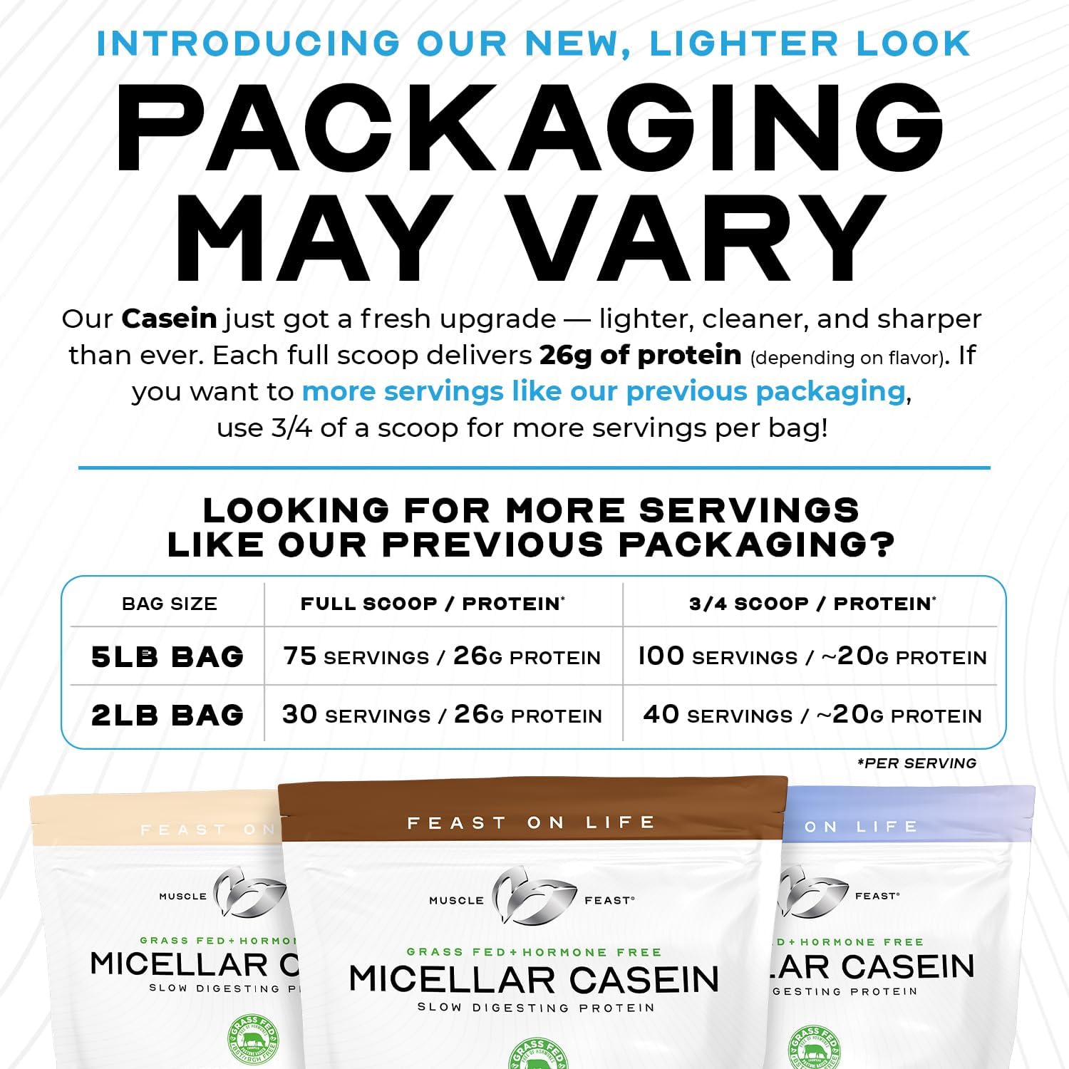 Muscle Feast Grass Fed Micellar Casein Protein Powder, Pasture Raised & Hormone Free, Slow Digesting Casein Protein - Supports Overnight Muscle Recovery, Gluten Free Protein Powder - Chocolate, 4lb