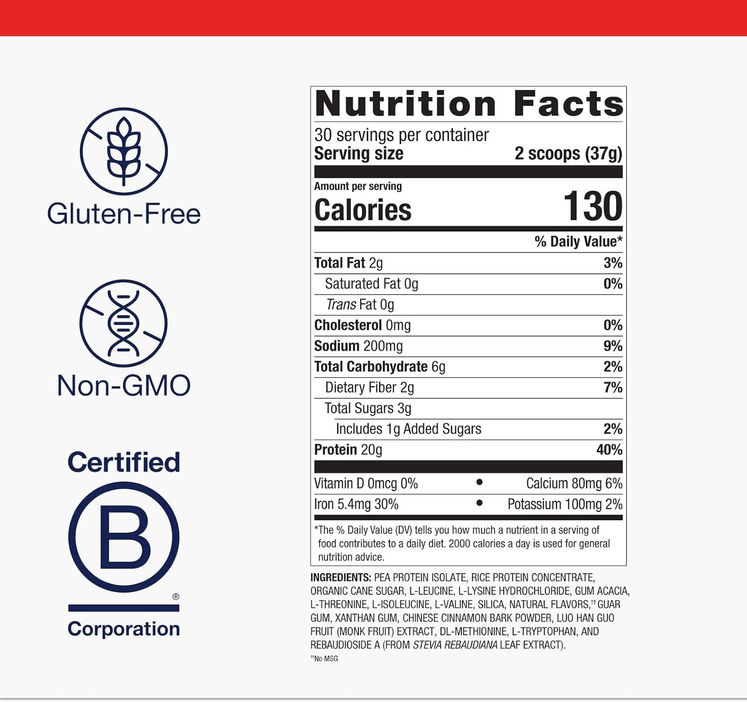 Metagenics Perfect Protein Pea & Rice - Featuring OptiProtein, a Balanced Combination of Proprietary Pea and Rice Protein with Added BCAAs - Vanilla Flavor - 30 Servings - 39.15 Oz