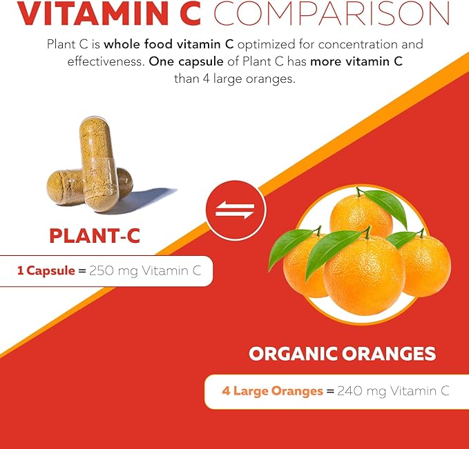 Organic Vitamin C | Whole Food Vitamin C from Fruit Plus Absorption Enhancing Cofactors - Vegan, Enhanced Bioavailability - Immune Support, Antioxidant, Total Health (90 Servings) - 3-Pack