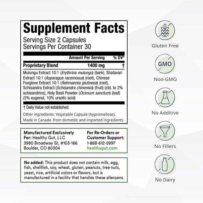 Healthy Gut BeSerene Daily | Cortisol & Stress Support | Supports Your Sleep and Adrenals | 30 Servings