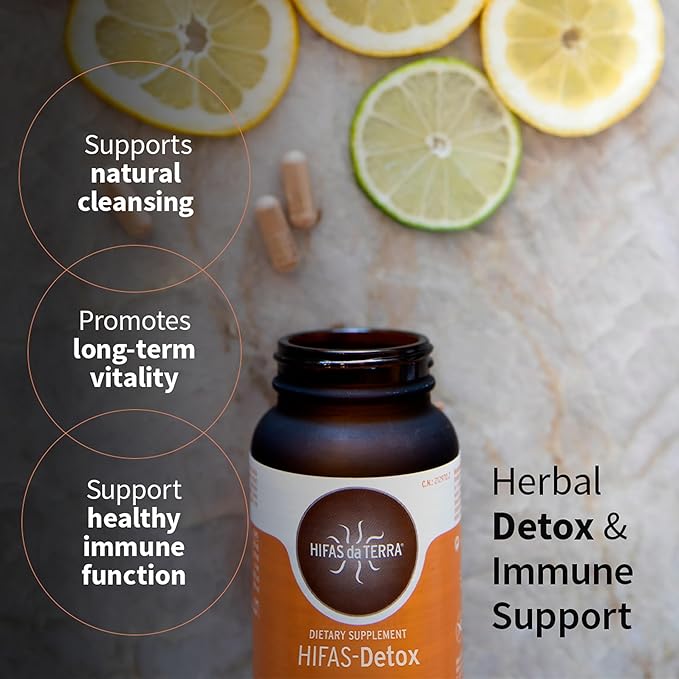 HIFAS DA TERRA HIFAS Detox - Maitake Mushroom Capsules with Polyporus, Organic Mushroom Extract Complex, Daily Brain Supplement for Women & Men, Herbal Immune Support - 60 Vegan Capsules
