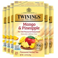 Twinings Mango & Pineapple Herbal Tea Individually Wrapped Bags, 20 Count (Pack of 6), Naturally Caffeine-Free, Enjoy Hot or Iced, 120 Teabags