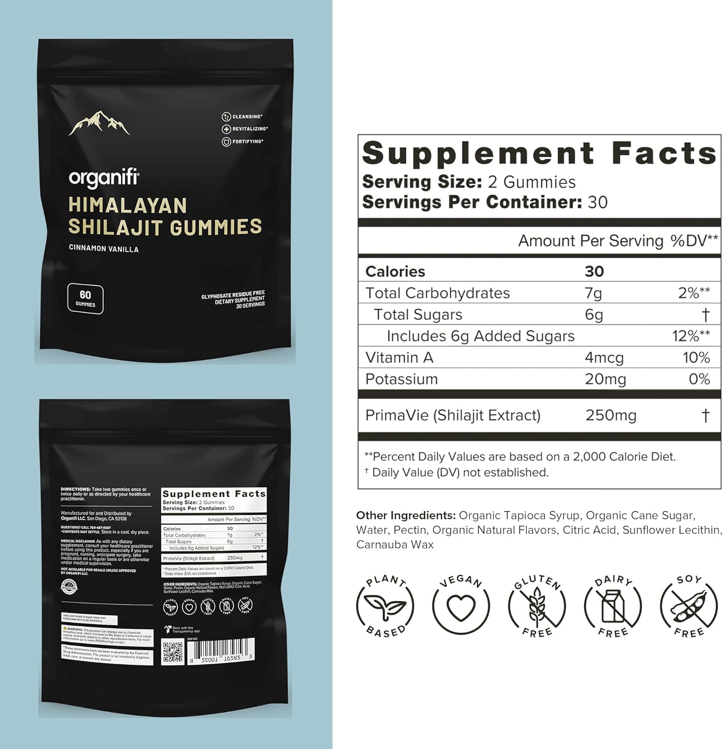 Organifi Shilajit Gummies - Himalayan Shilajit for Men and Women with PrimaVie Shilajit, 40-Plus Trace Minerals, and More - Hormone Balancer, Boosts Cellular Energy, Beats Fatigue, and More, 60 Count