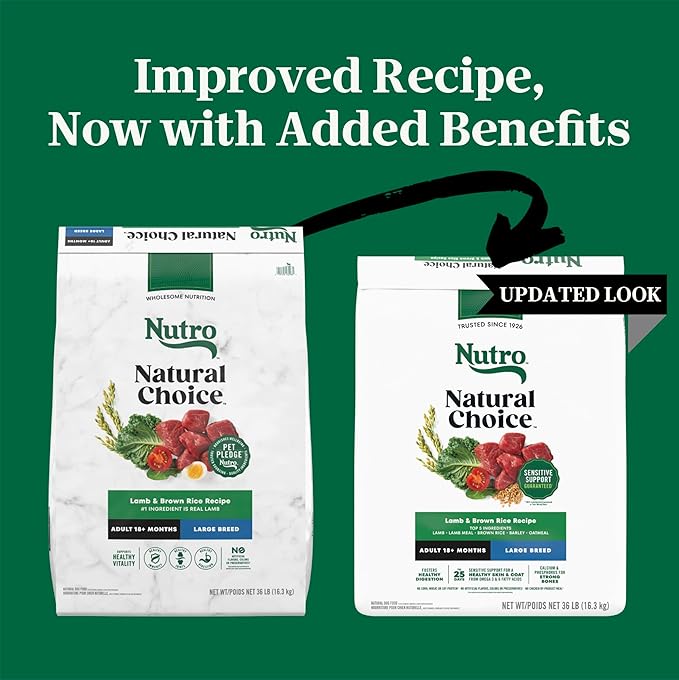 Nutro Natural Choice Senior Dog Food, Lamb & Brown Rice Recipe, 36 lb. Bag