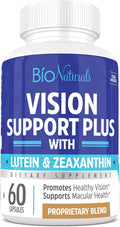 Bio Naturals Eye Vitamin Supplement with Lutein, Zeaxanthin, Lycopene, Bilberry, Quercetin & More - All Natural Proprietary Blend Supports Vision & Macular Health - 60 Veggie Capsules