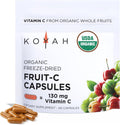 KOYAH Fruit-C - Organic Vitamin C Capsules - from Acerola Cherries, 100% Whole Fruits, 130 mg Vitamin C, Freeze-Dried, No Extracts - Whole-Food, Vegan, Non-GMO, 3rd Party Tested, 60 Capsules
