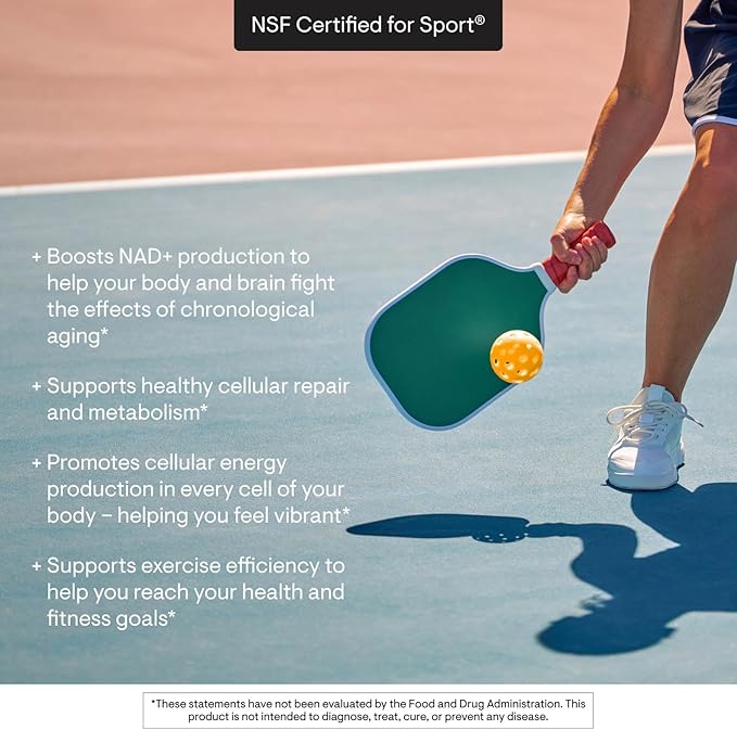 THORNE - NiaCel 400 - NAD Supplement - Nicotinamide Riboside - Support Healthy Aging, Cellular Energy Production & Sleep-Wake Cycle* - NSF Certified for Sport - Gluten Free - 60 Servings