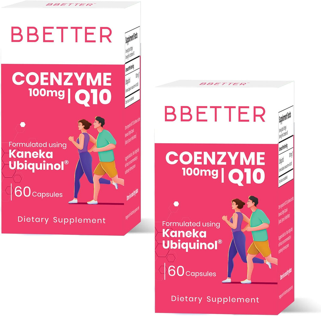 BBETTER Coenzyme Q10 – 100 mg with Kaneka Ubiquinol, Active Form of CoQ10 -Supports Cellular Health & Natural Energy Production- High-Absorption Formula - 120 Softgels