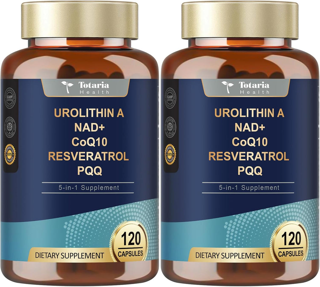 Urolithin A Supplement 1000mg with NAD,CoQ10,Supplement for Women 120 Softgels for Muscle Energy Antioxidants(Pack of 2)