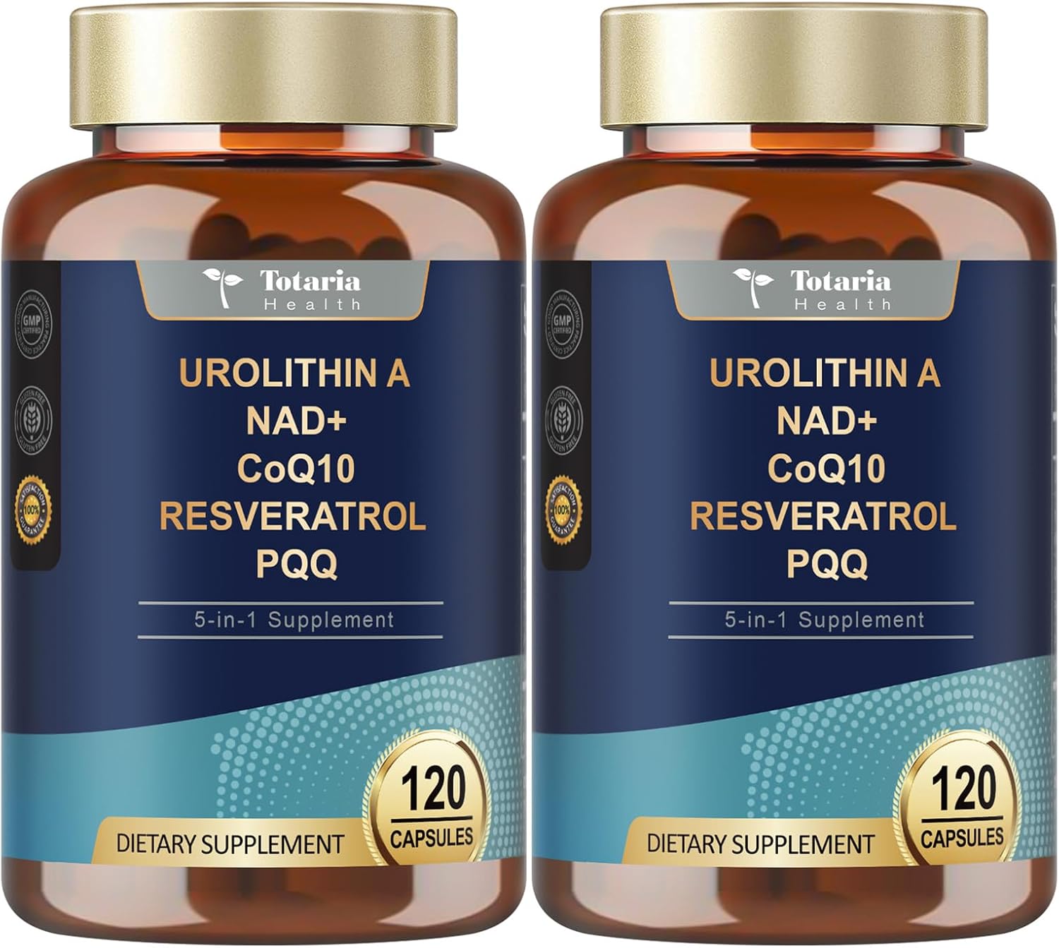 Urolithin A Supplement 1000mg with NAD,CoQ10,Supplement for Women 120 Softgels for Muscle Energy Antioxidants(Pack of 2)