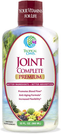 Joint Complete Premium- Liquid Joint Supplement w/Glucosamine, Chondroitin, MSM, Hyaluronic Acid – for Bone, Joint Health - 96% Max Absorption– 32oz, 32 serv