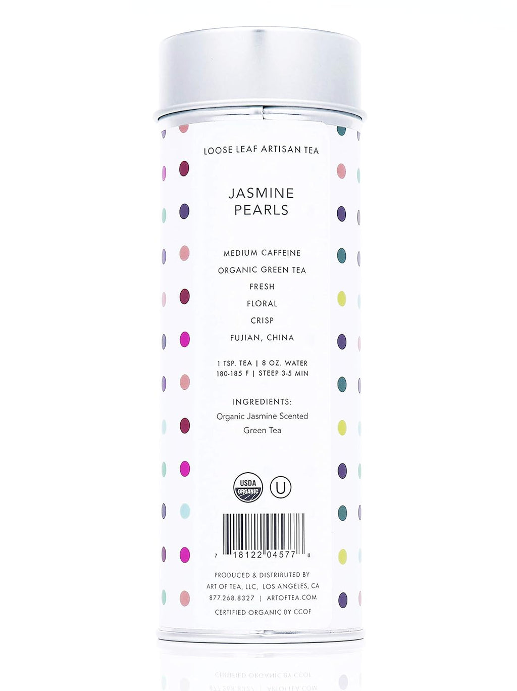 Art of Tea | Jasmine Pearls 3oz (Jasmine Tea) | Artisan Loose Leaf Tea Tin
