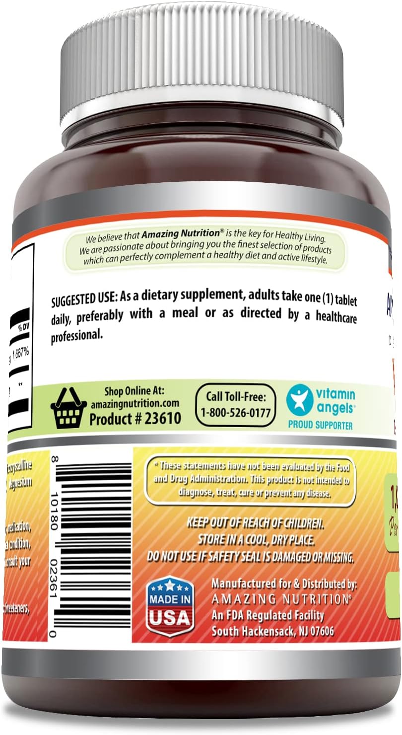 Amazing Formulas Vitamin C with Rose HIPS 1000 Mg 240 Tablets Supplement | Non-GMO | Gluten Free | Made in USA