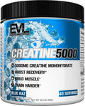Evlution Nutrition Creatine 5000 - Supports Faster Recovery, Lean Muscle Growth & Performance - Pre & Post Workout Powder - 5000mg Pure Creatine Monohydrate Per Serving - 40 Servings - Blue Raz