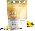 Sprout Living Epic Protein, Plant Based Protein & Superfoods Powder, Vanilla Lucuma Powder | 20 Grams Organic Protein Powder, Vegan, Non Dairy, Non-GMO, Gluten Free, Low Sugar (1 Pound, 12 Servings)