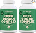 Zen Principle Grass Fed Beef Organs Supplement – Desiccated Liver, Heart, Kidney, Pancreas, Spleen, Intestine & Tripe/Stomach – Grass-Fed & Grass-Finished on the Natural Pastures of New Zealand 2-Pack