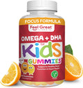 Feel Great Vitamin Co. Complete DHA Gummies for Kids | with Omega 3 6 9 + DHA, Vitamin C | Supports Healthy Brain Function, Vision & Heart Health | Gluten Free, Vegetarian | 60 Gummies
