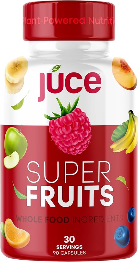 Terra Kai Organics Juce Formula, Organic Super Fruit - Gluten/Gelatin Free, Soy Free & Vegan- Reds Superfood Capsules- 23 Fruits (90 Count)