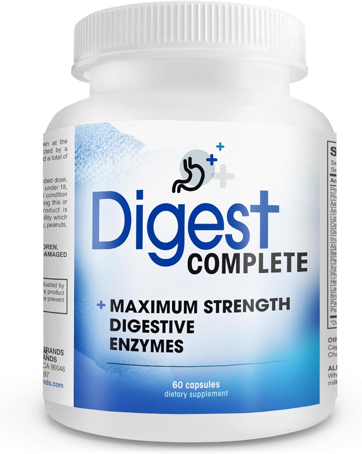 Digest Complete 2-in-1 Probiotic Digestive Enzymes, 60 Capsules