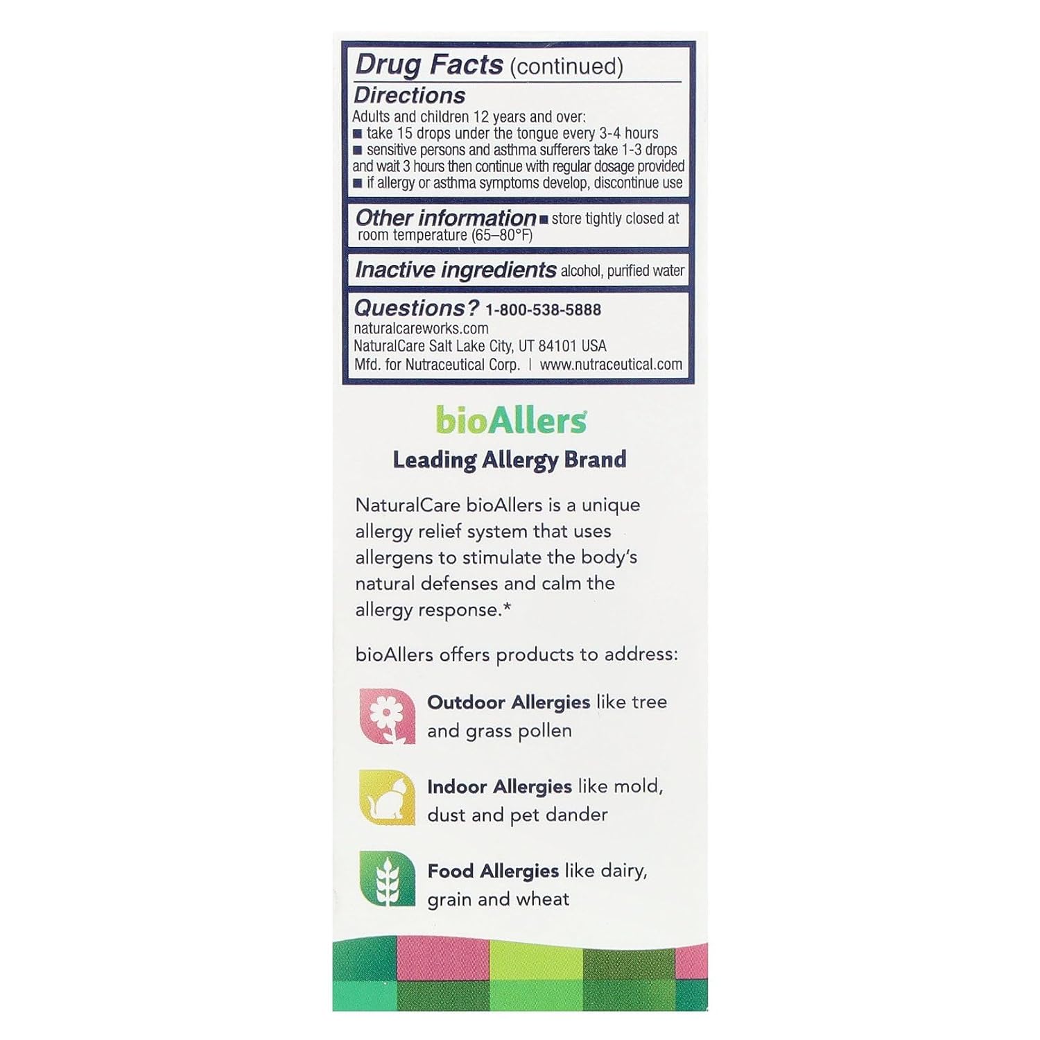 NaturalCare Tree Pollen Homeopathic Liquid Drops by bioAllers, 1 Fl Oz | Cedar Fever | May Help Relieve Sinus Pressure, Congestion, Sneezing, Runny Nose