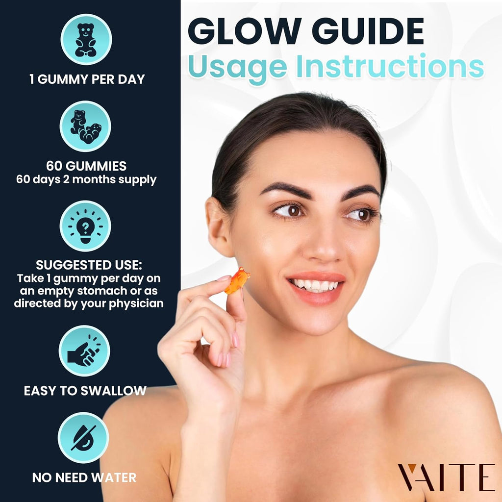 Phytoceramides Supplements Skin Hydration - 1000mg Gummies for Radiance & Youthful, Plant-Based Beauty Antioxidant Supplement for Women & Men, Supports Smoothness & Texture, 60 Vegan Chewables