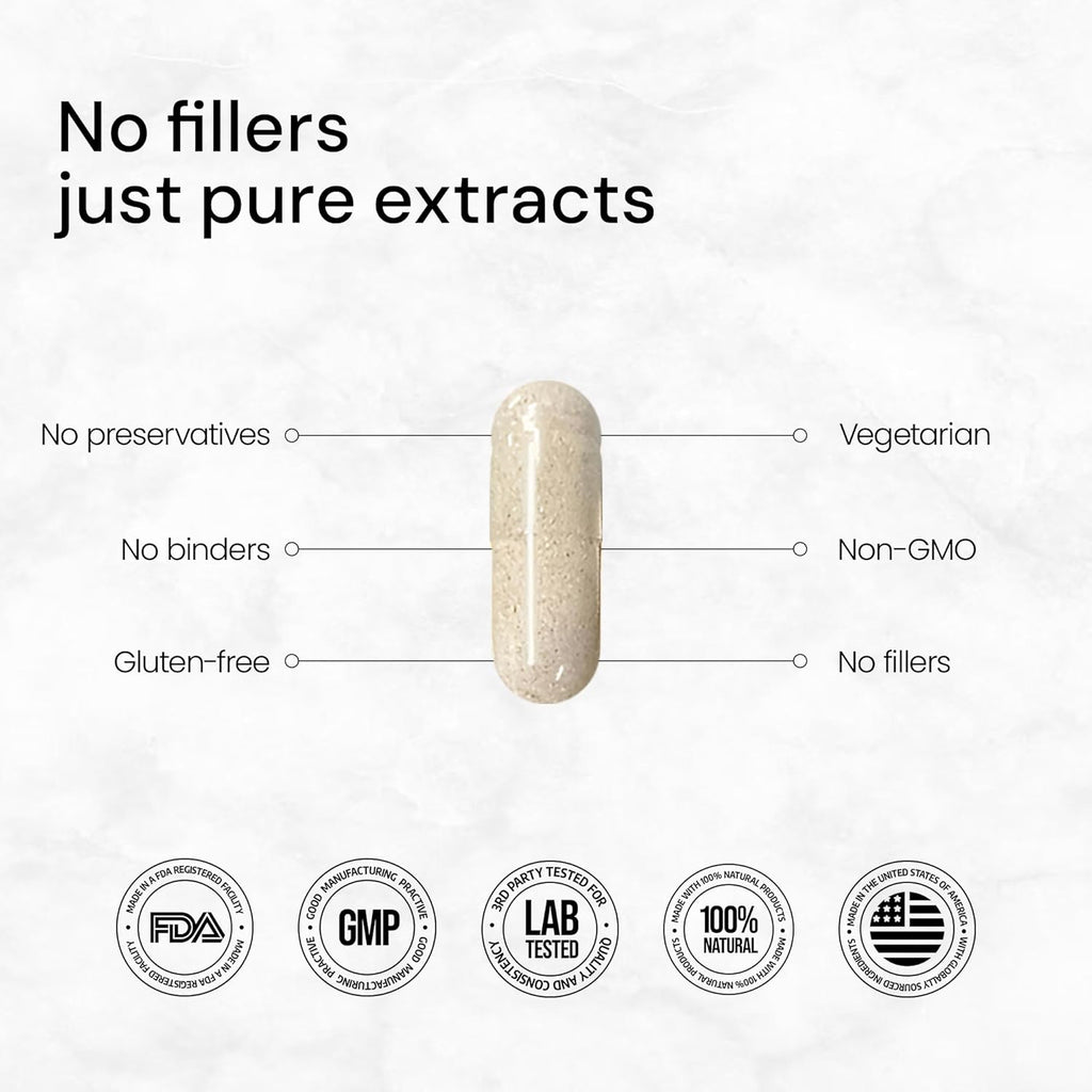 Elite Brain - Nootropic Supplement for Focus, Memory & Mental Clarity - ALCAR, Lions Mane, ALA, L-Theanine, Vitamin B Complex - Natural Energy, Caffeine-Free (60 Capsules)