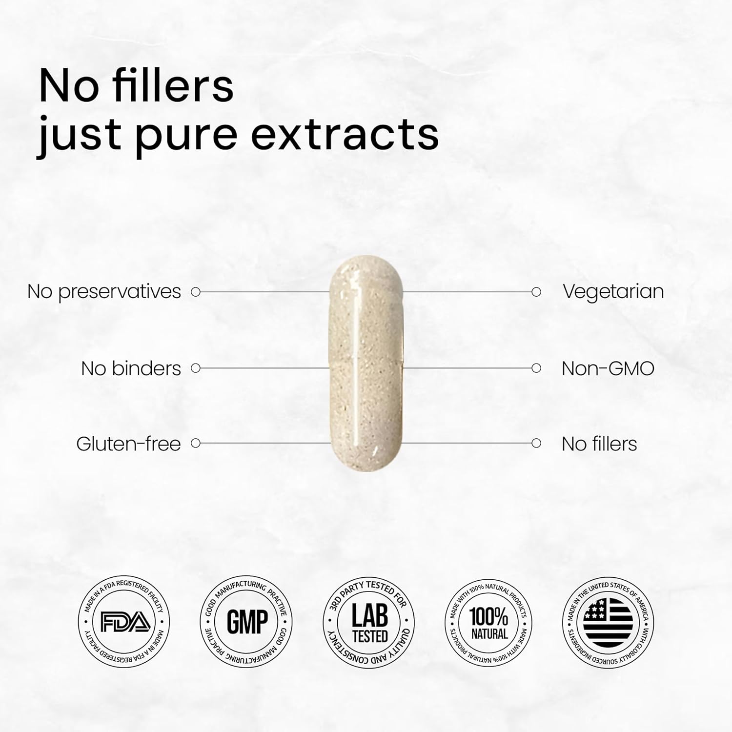 Elite Brain - Nootropic Supplement for Focus, Memory & Mental Clarity - ALCAR, Lions Mane, ALA, L-Theanine, Vitamin B Complex - Natural Energy, Caffeine-Free (60 Capsules)