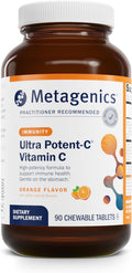 Metagenics Ultra Potent-C Vitamin C Chewable - for Immune & Antioxidant Support* - with L-Cysteine & L-Lysine - Chewable VIT C - Natural Orange Blast Flavor - Bioflavonoids Supplements - 90 Tablets