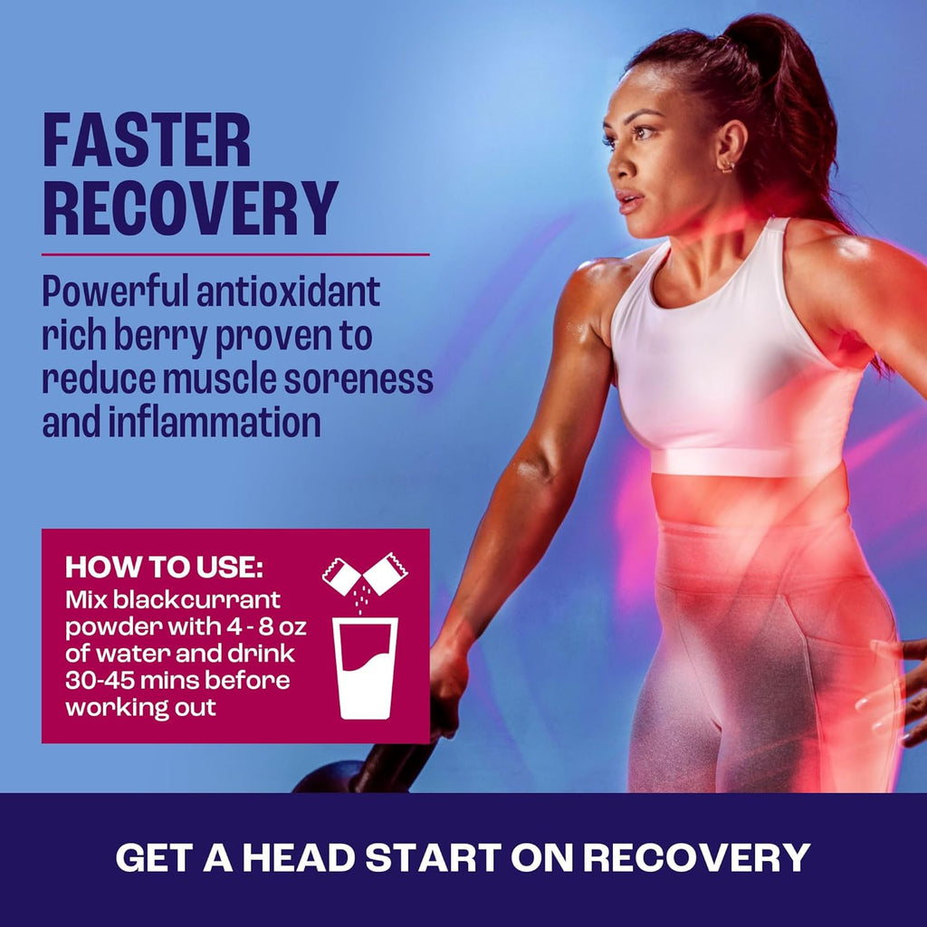 2before Blackcurrant I All Natural Vegan Pre Workout, Caffeine Free I Clean Energy, Endurance, Recovery I Pre Workout Women and Men I 10 x Individual Packets I Informed Sports Certified