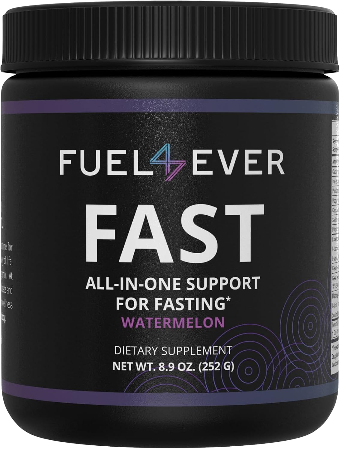 Fast Fasting Electrolyte Powder | with Creatine, Essential Amino Acids & Green Tea Extract | No Sugar, No Artificial Sweeteners or Ingredients | Watermelon Flavor 30 Servings