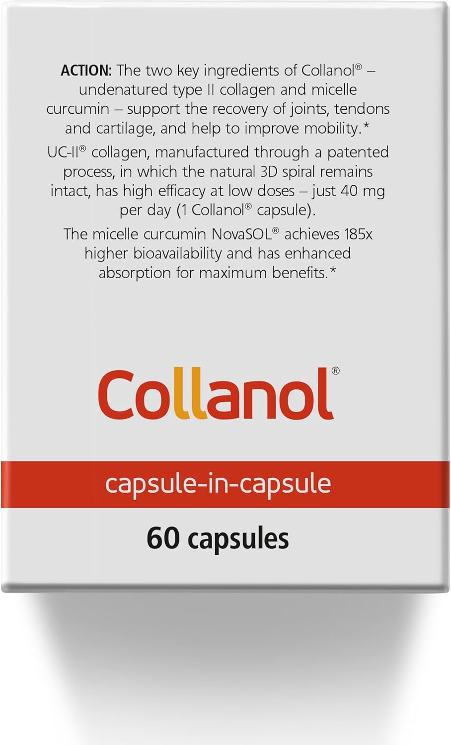 Innovation in The Care of Healthy Joints – Liquid Formula in a Double Capsule. 3D Collagen + Micelle Extract of Turmeric Roots 1 Capsule/Day. Laboratory Tested