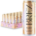 BRĒZ FLOW Lion’s Mane Mushroom Drink 24 Pack, Lemon Elderflower, Supports Mood & Focus, Non-Alcoholic Sparkling Adaptogen Drink, Functional Mushrooms, Feel Clear, Calm & Refreshed- 12 Fl oz Cans