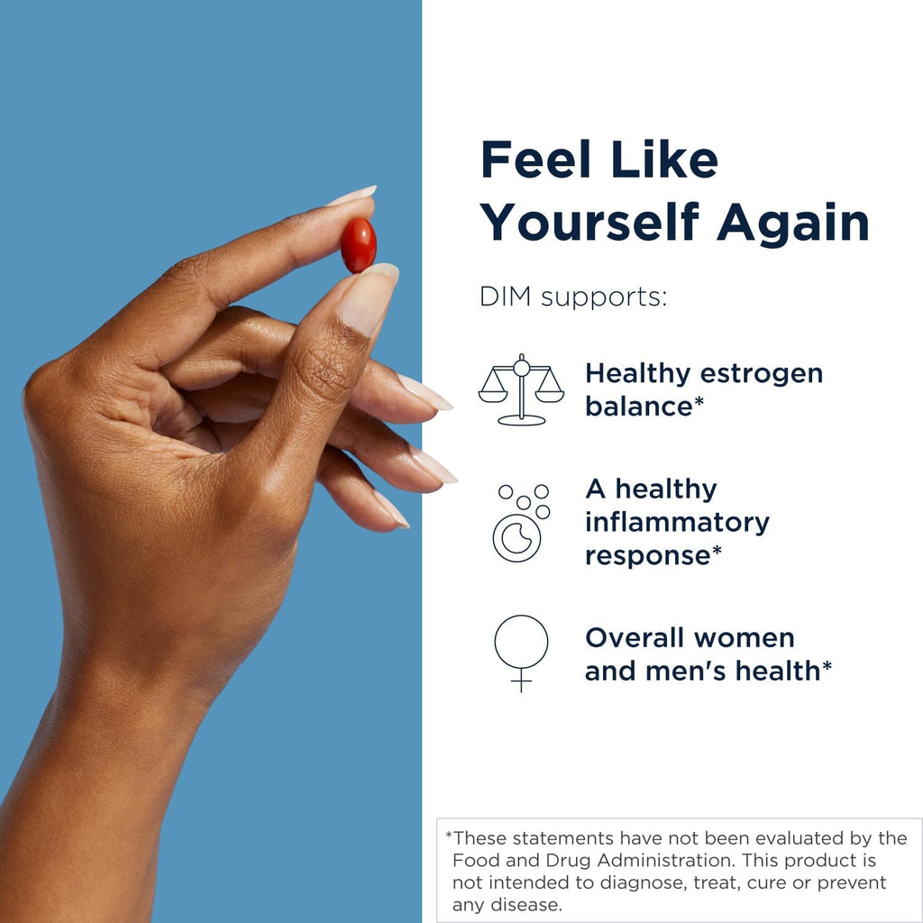 Designs for Health DIM-Evail - 100mg Diindolylmethane Supplement - Enhanced Absorption Technology DIM Supplement - May Support Healthy Estrogen Metabolism - Gluten Free + Non-GMO (60 Softgels)