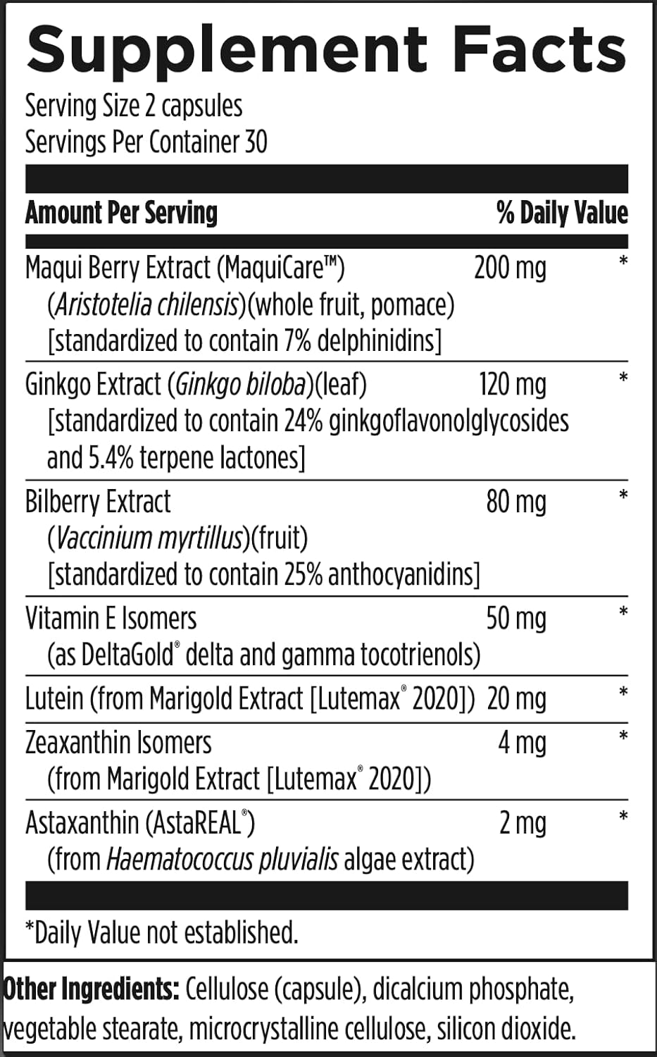 Designs for Health OcuForce Blue - 'Blue Light' Focused Eye Support Supplement with Lutein, Zeaxanthin & More - for Teens and Adults (60 Capsules)